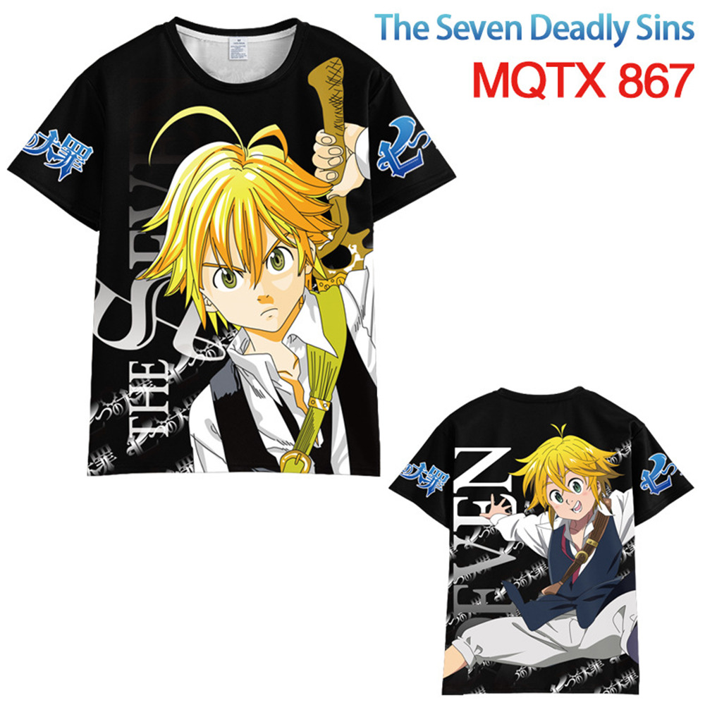 The Seven Deadly Sins Anime Clothes Casual T Shirts Crew Neck Tops Loose Unisex Ebay