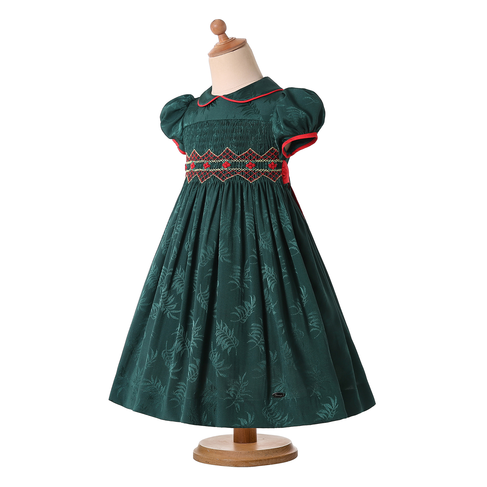 green emerald velvet dress Festive Christmas Pom Pom Tulle Dress – Mia Belle Girls