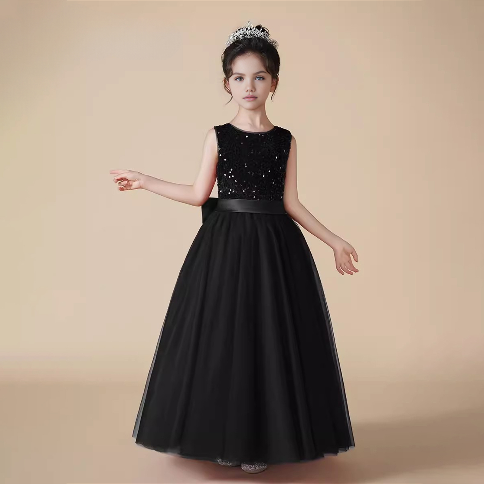 slim fit dress slacks Elegant Baby Girls Black Puff Sleeve Dress Toddler Formal Dress – marryshe