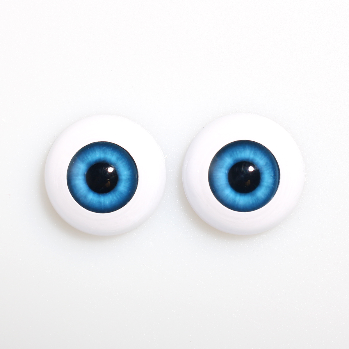 1 Pr of 22mm Reborn Baby Doll Eyes Half Round Acrylic Brown Eyes