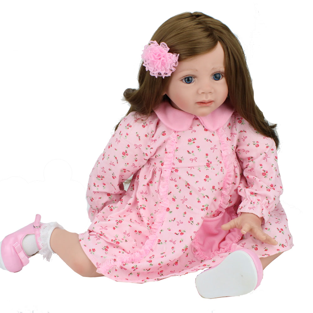 PYD 24 Reborn Baby Dolls Princess Toddler Girl Doll Handmade Vinyl Silicone Gift US