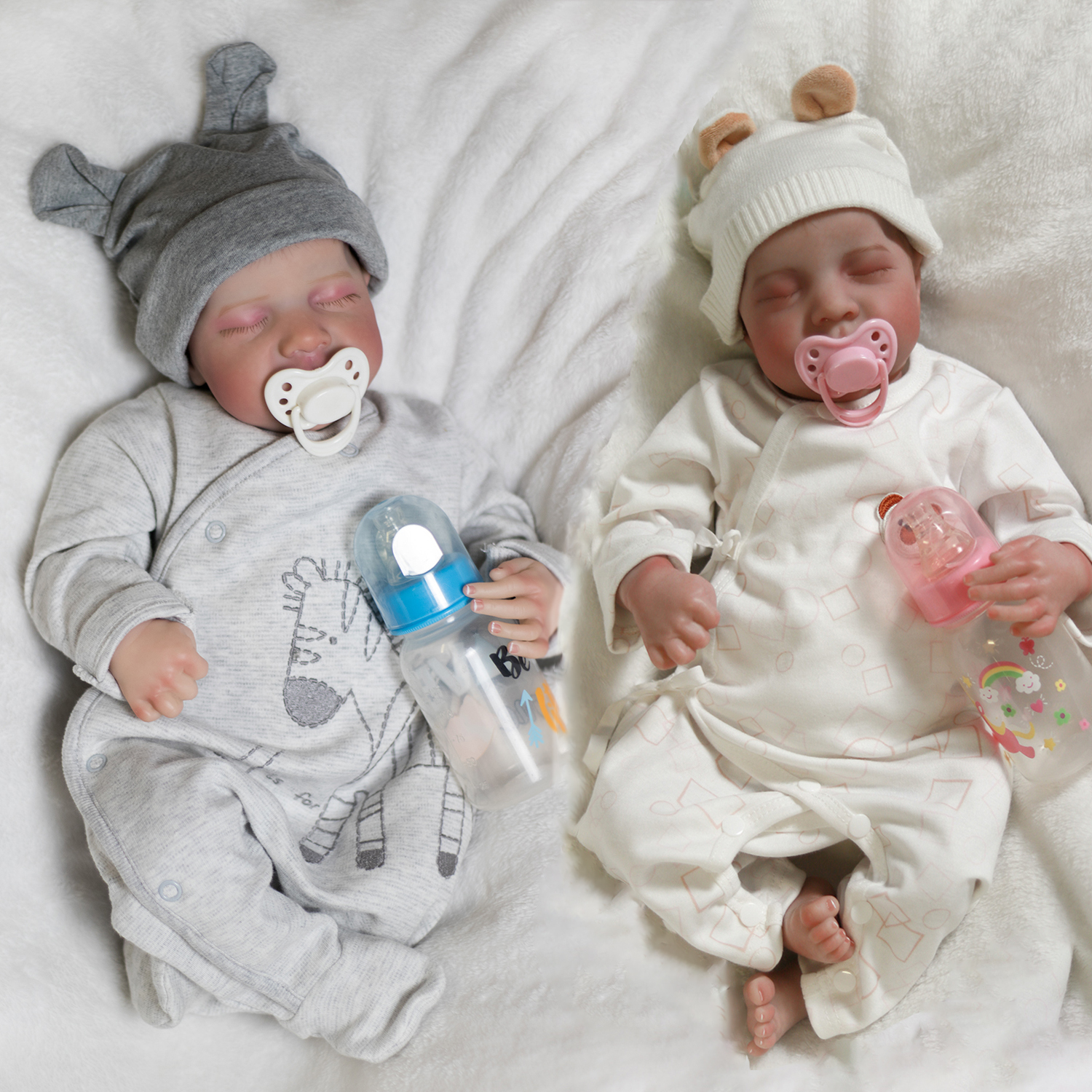 Reborn Dolls Realistic Real Baby Twins/Boy/Girl Vinyl Silicone