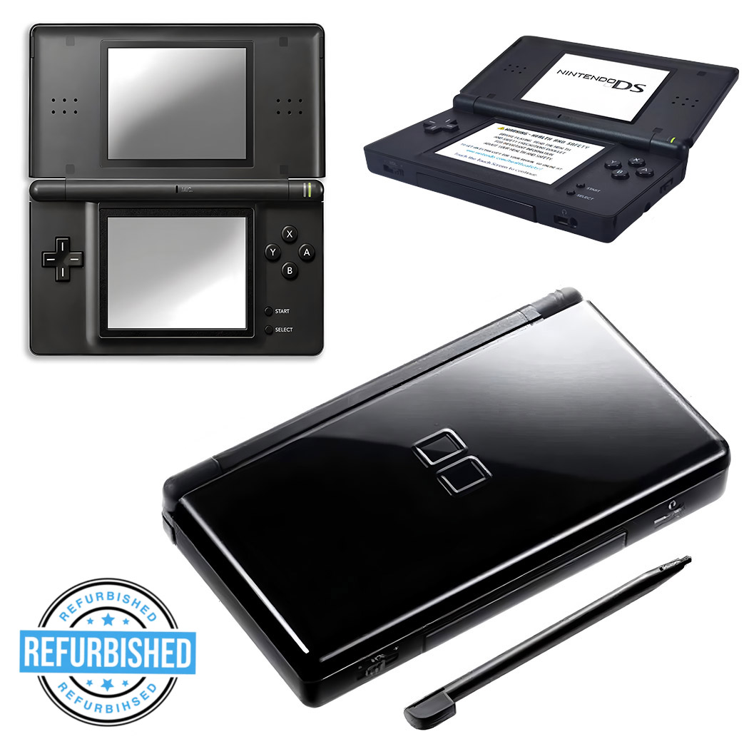 Nintendo DS Lite Console Handheld System Black Cleaned Tested New