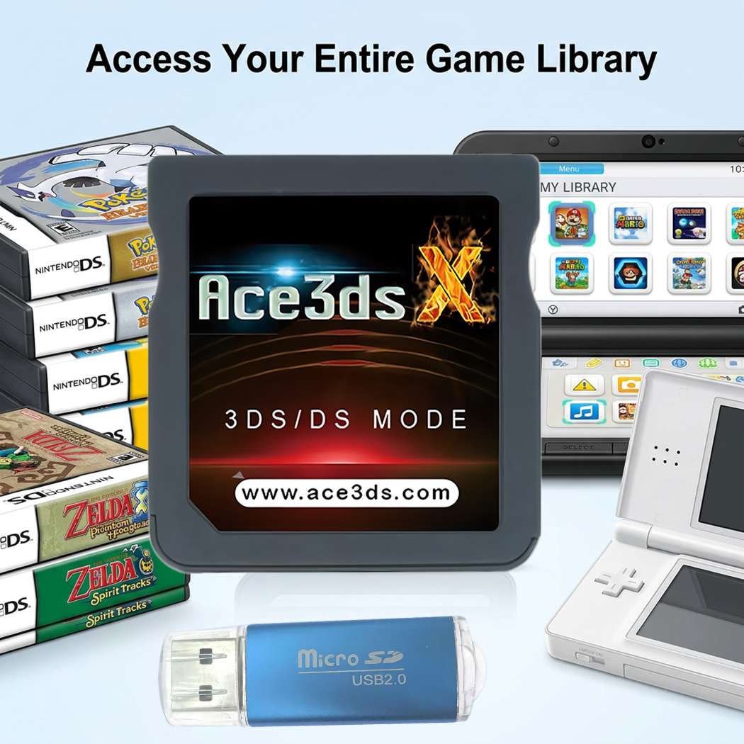 ACE3DS X SDHC For 3DS /2DS/DSi/DS Lite/DS to play NDS games