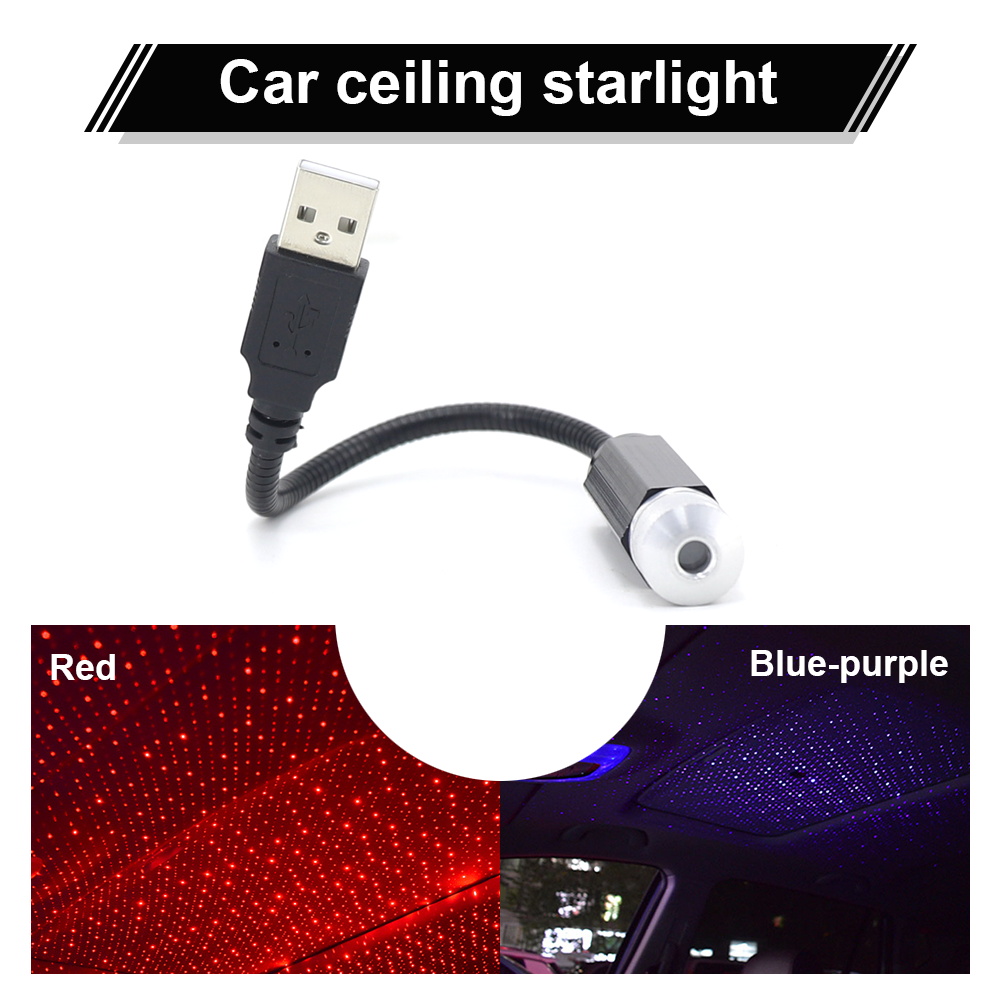 360° Rotation USB Interface Car Interior Decortion Light Auto Accessories