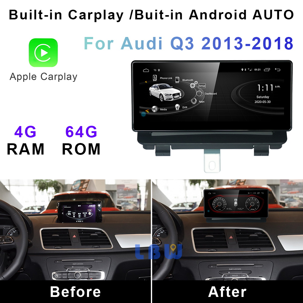 For Audi Q3 8U 2013-2018 Android 10 Car GPS Head Unit Dash