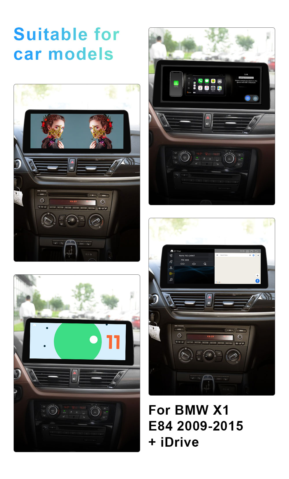 For BMW X1 E84 2009-2015 Android 12.3\