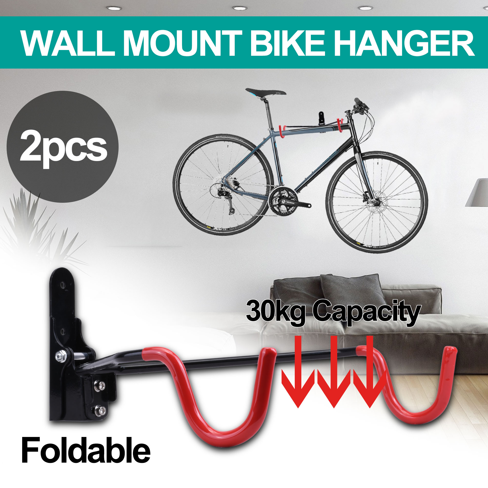 bicycle rack wall metal hook