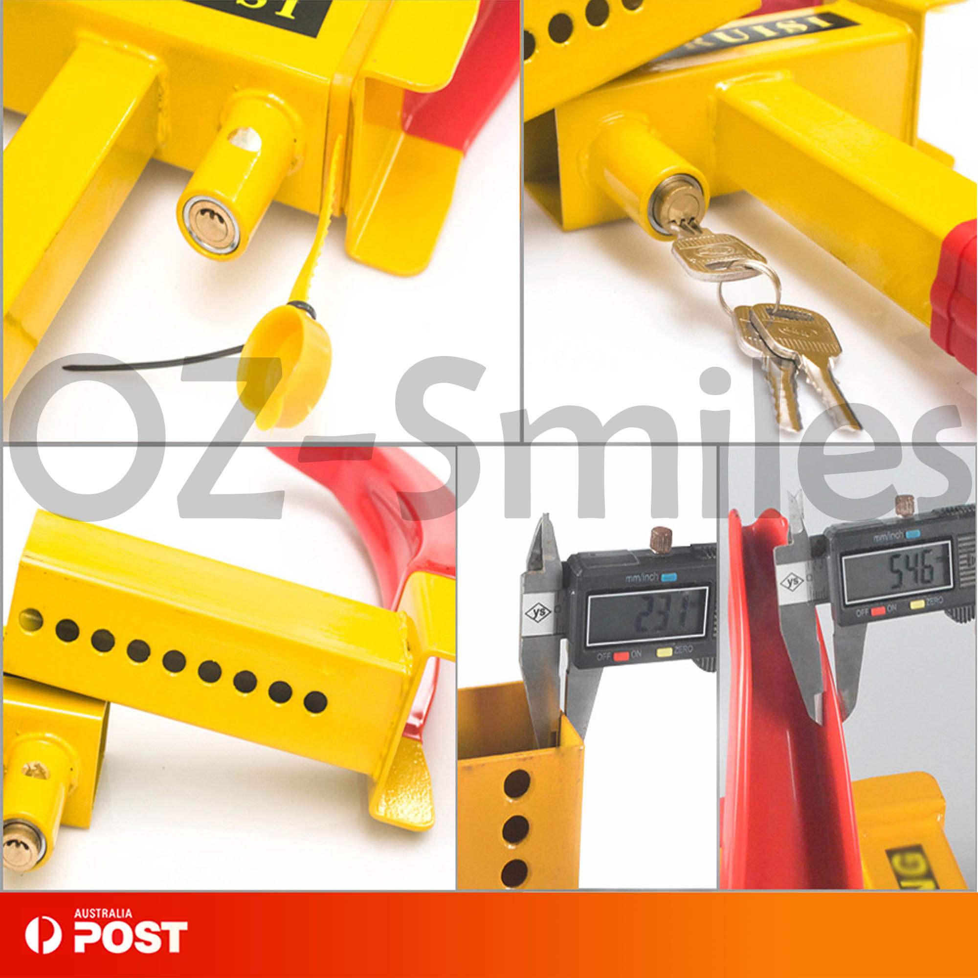 Wheel Clamp Lock Heavy Duty Vehicle Caravan Car Security Antitheft