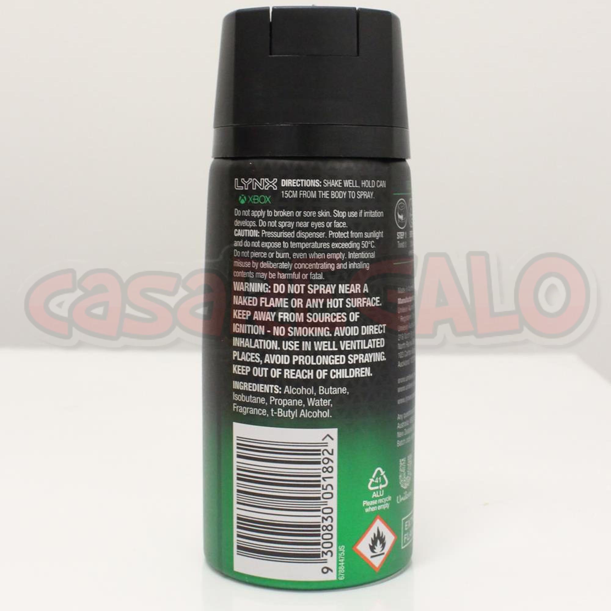 LYNX BODY SPRAY XBOX LIFT YOUR GAME DEODORANT 100g eBay