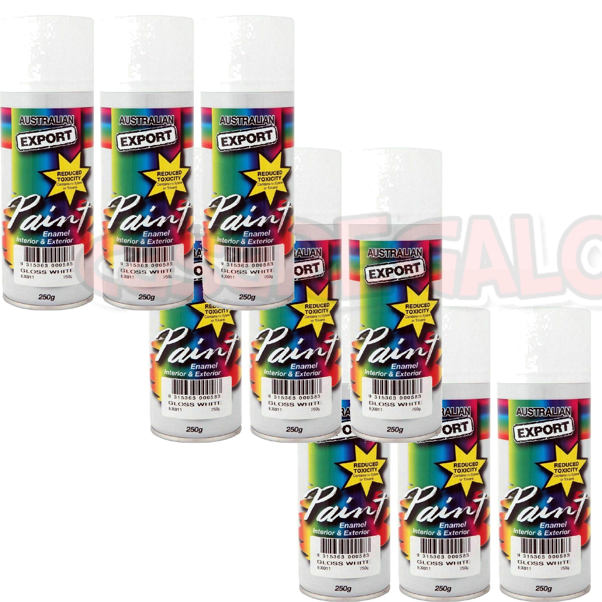 Australian Export 250gm Aerosol Spray Paint Cans White Gloss eBay