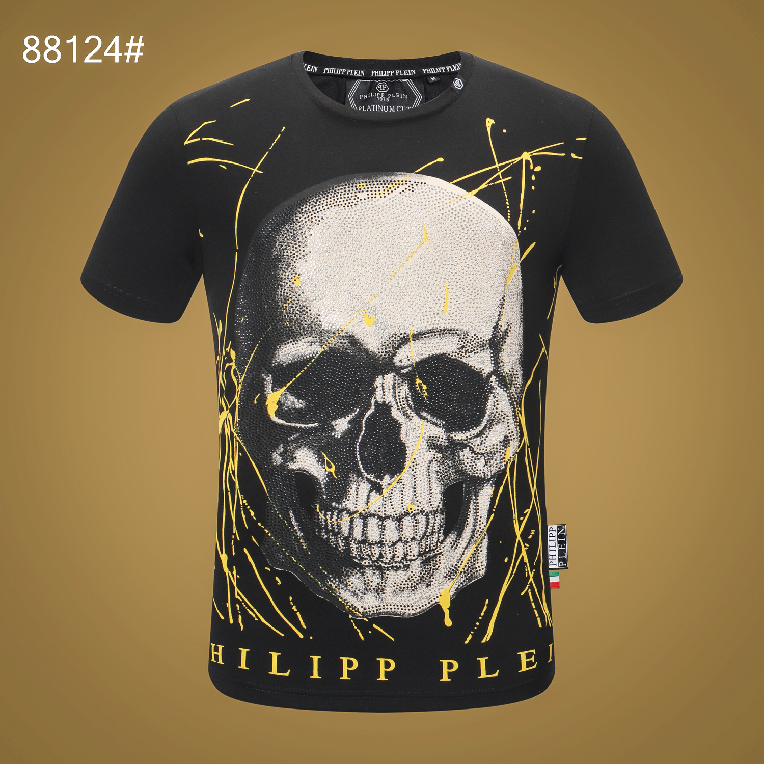 PHILIPP PLEIN Skull Beading Short Sleeve T-Shirt Fitness Tee Tops M-3XL P88121