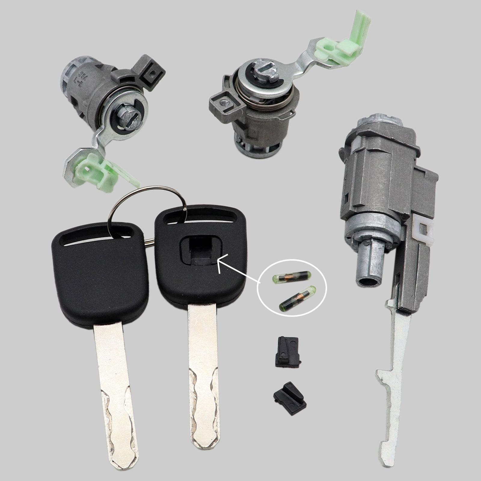 New Ignition Switch & Door Lock Cylinder For Honda 0305 Civic 0506 CR