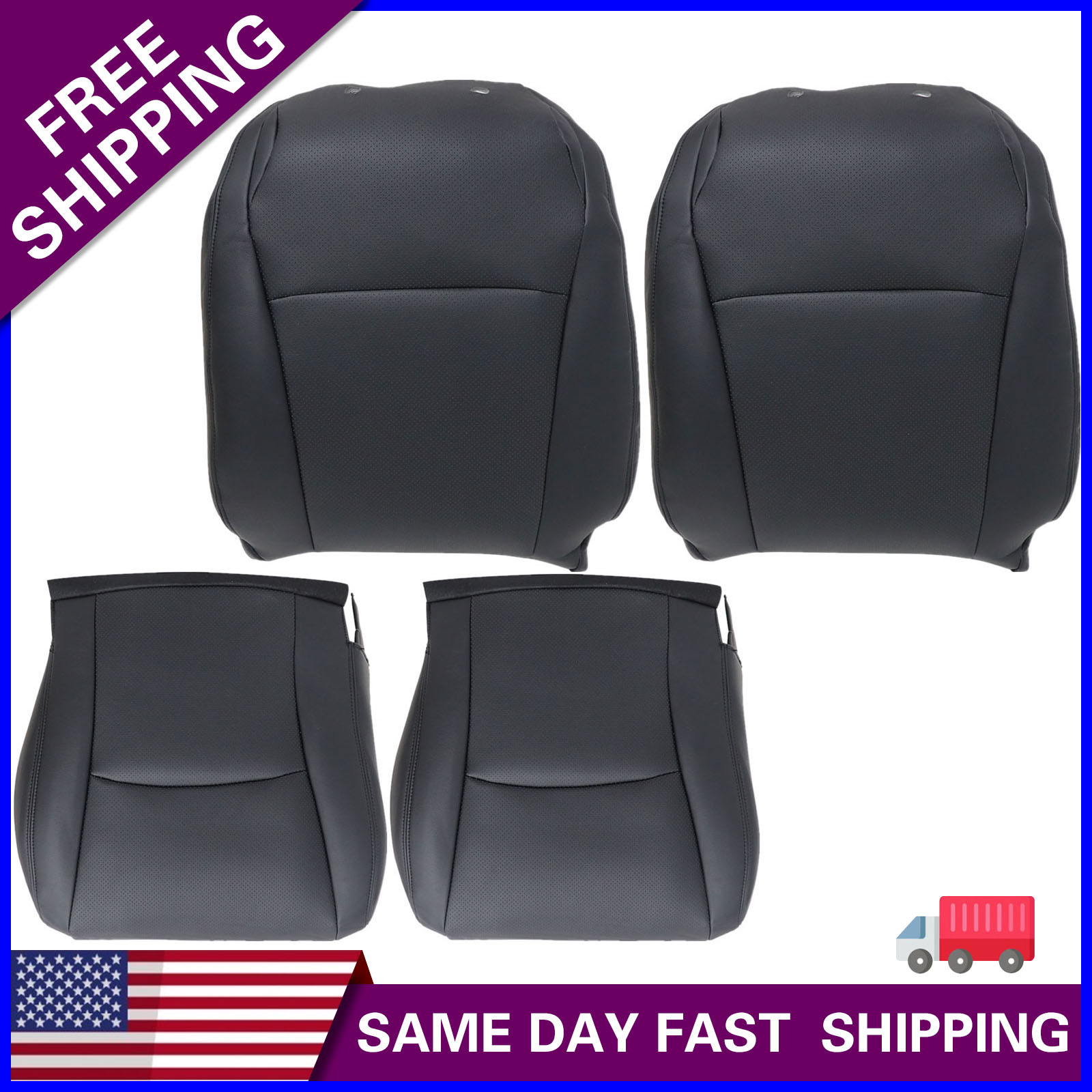 For 2008-2013 Toyota Highlander Black Passenger & Driver Top
