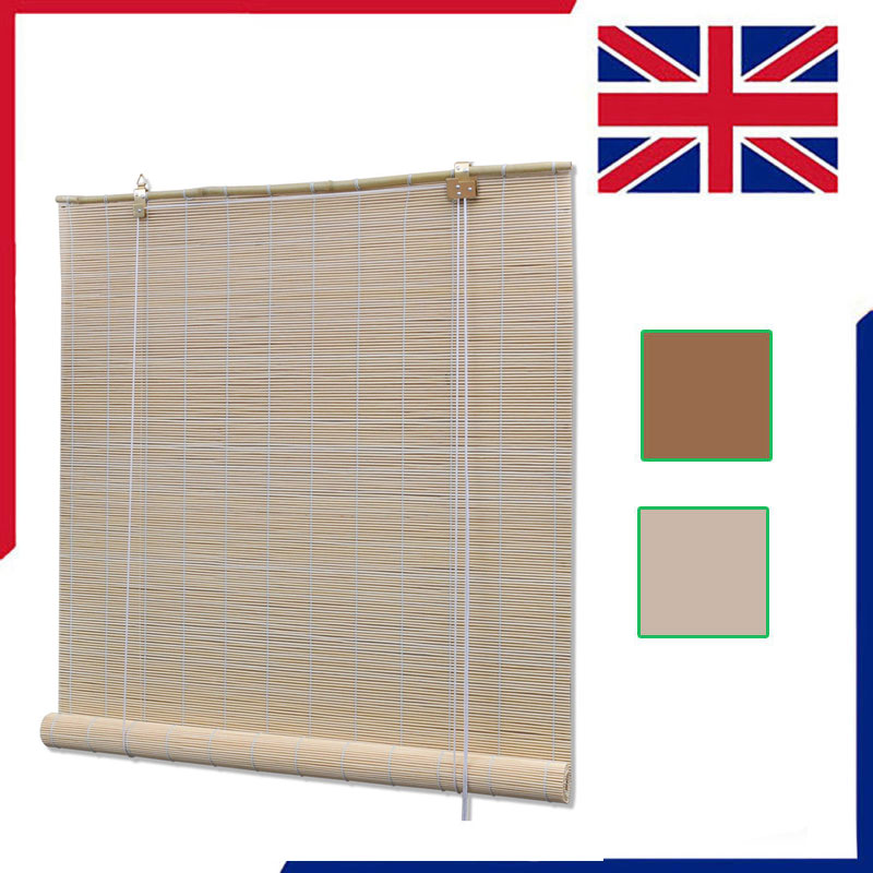 Natrual Brown Bamboo Roller Blind Window Hanging Sunshade Room Roller Blind Window Hanging Sunshade
