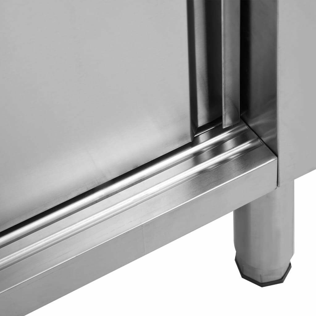 Banco da Lavoro con Ante Scorrevoli in Acciaio Inox cucina ...