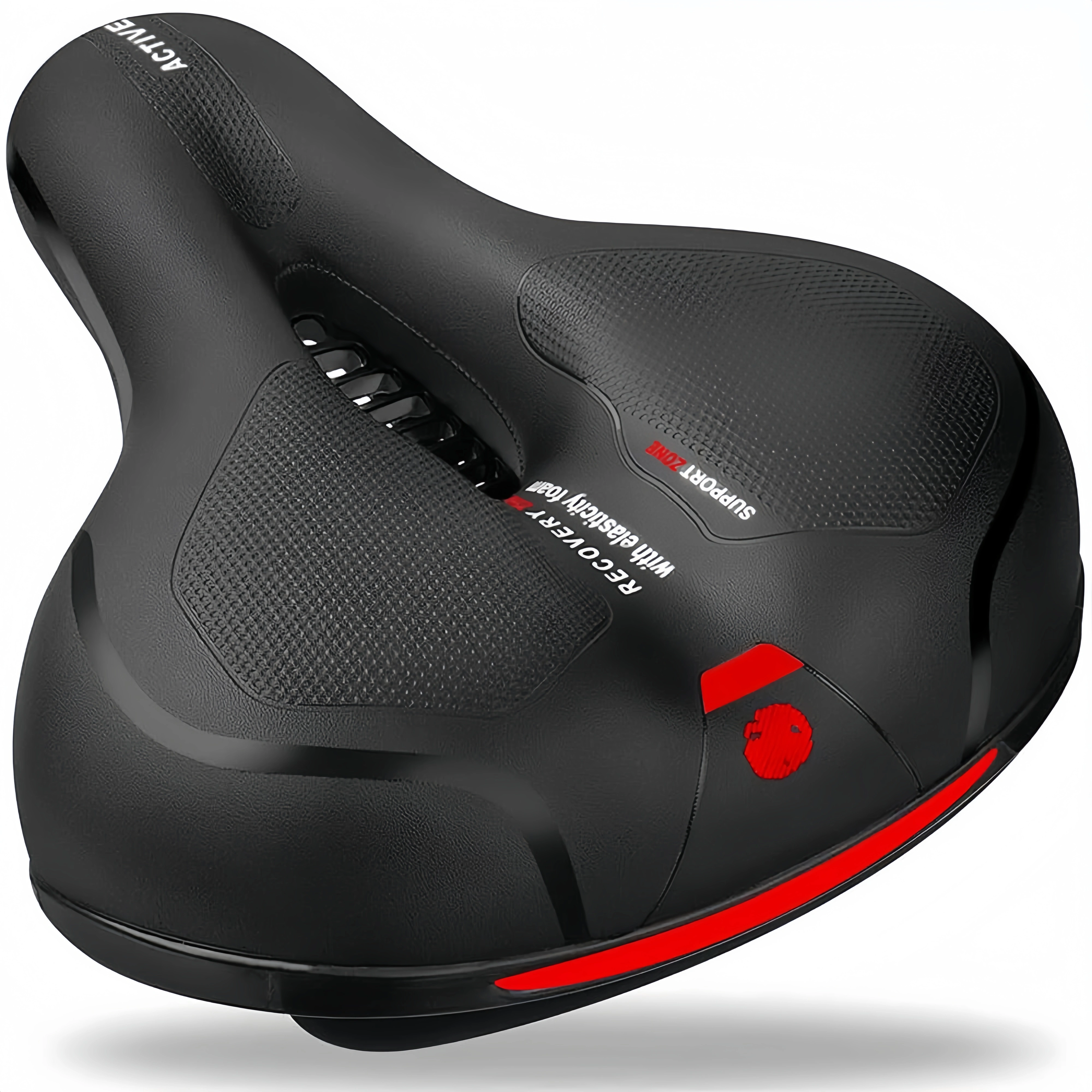 Black Wide Big Bum Bike Bicycle Saddle Seat Gel Cushion Sporty Soft Comfort Pad