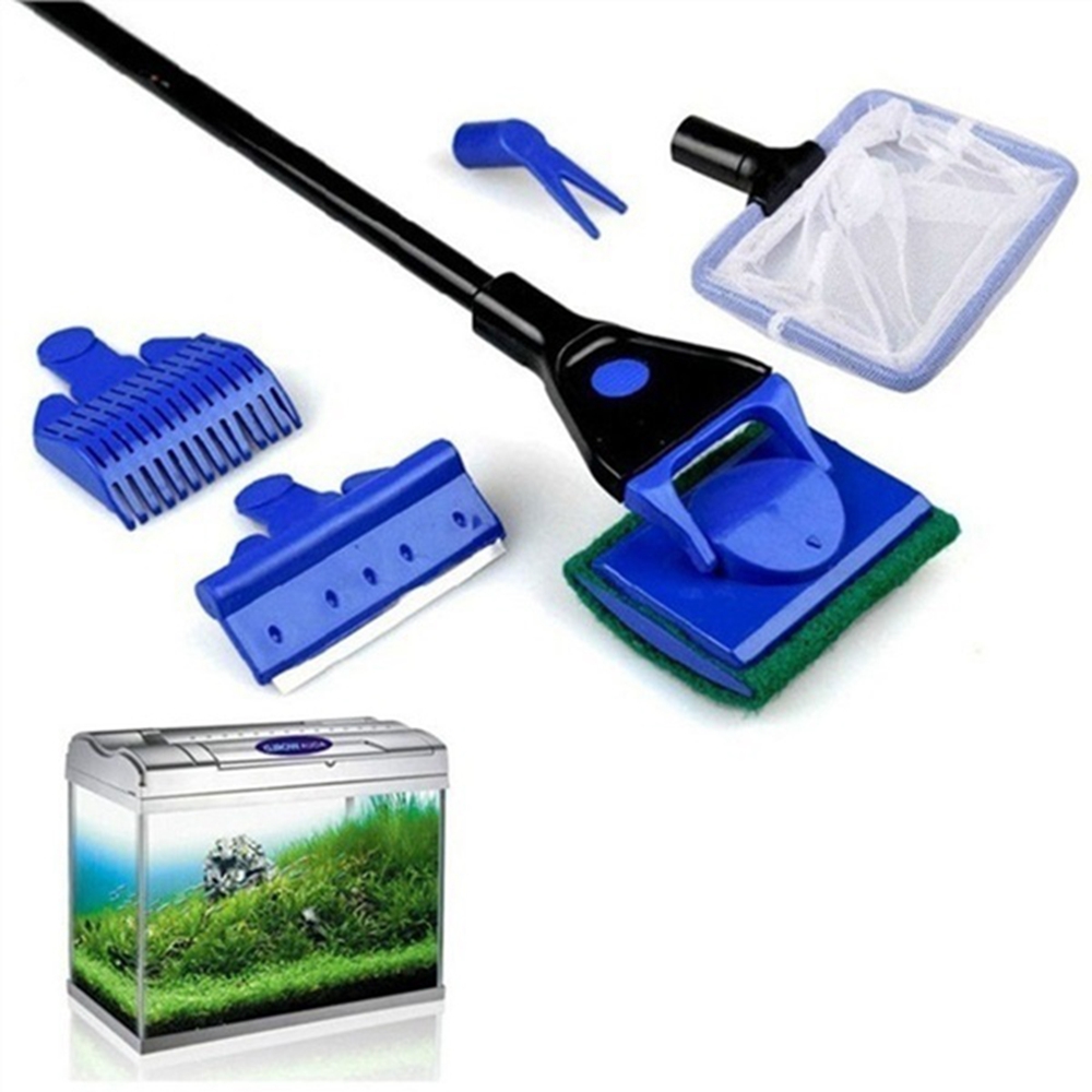 Adjustable Fish Tank Aquarium Cleaning Kit Glass Brush