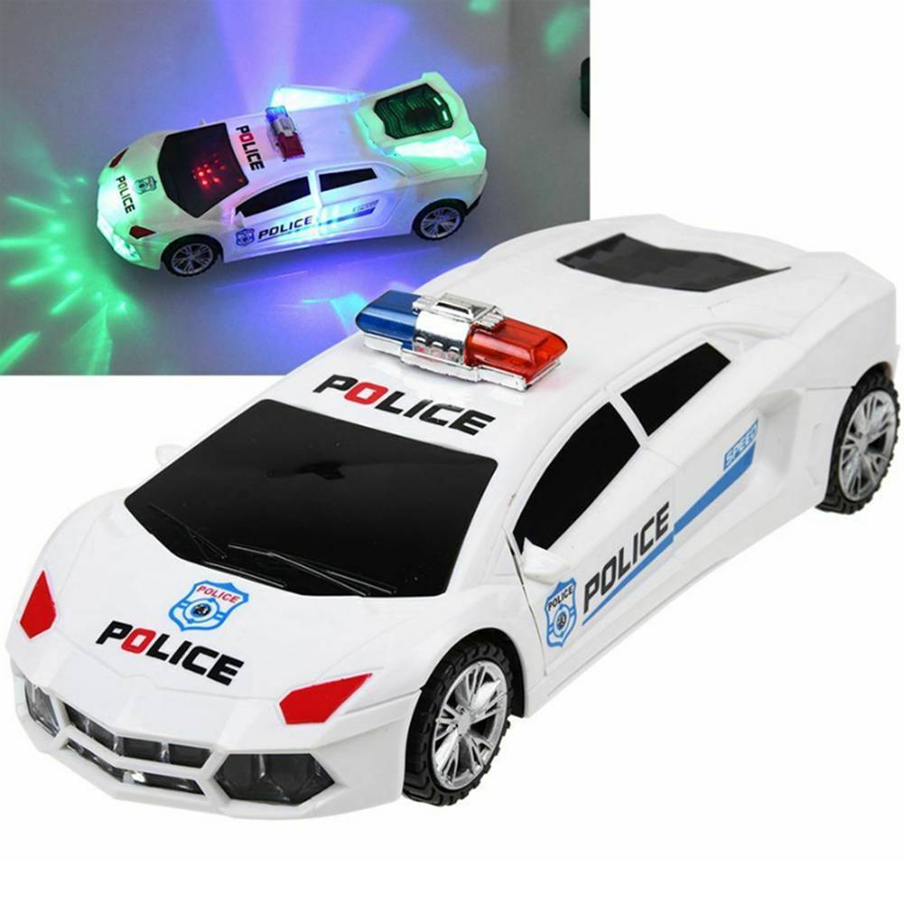 Toys for Kids Police Car  LED Light Boy Cool Toy Push Back Open Door Car Gift UK 