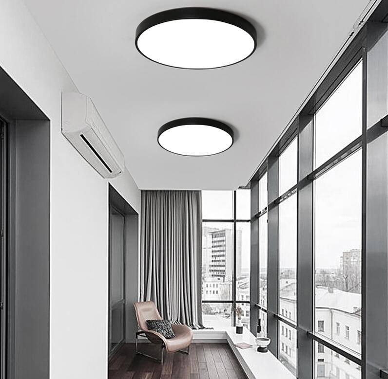 LED Deckenleuchte Schwarz ultraflach Panel Deckenlampe indirektes Licht