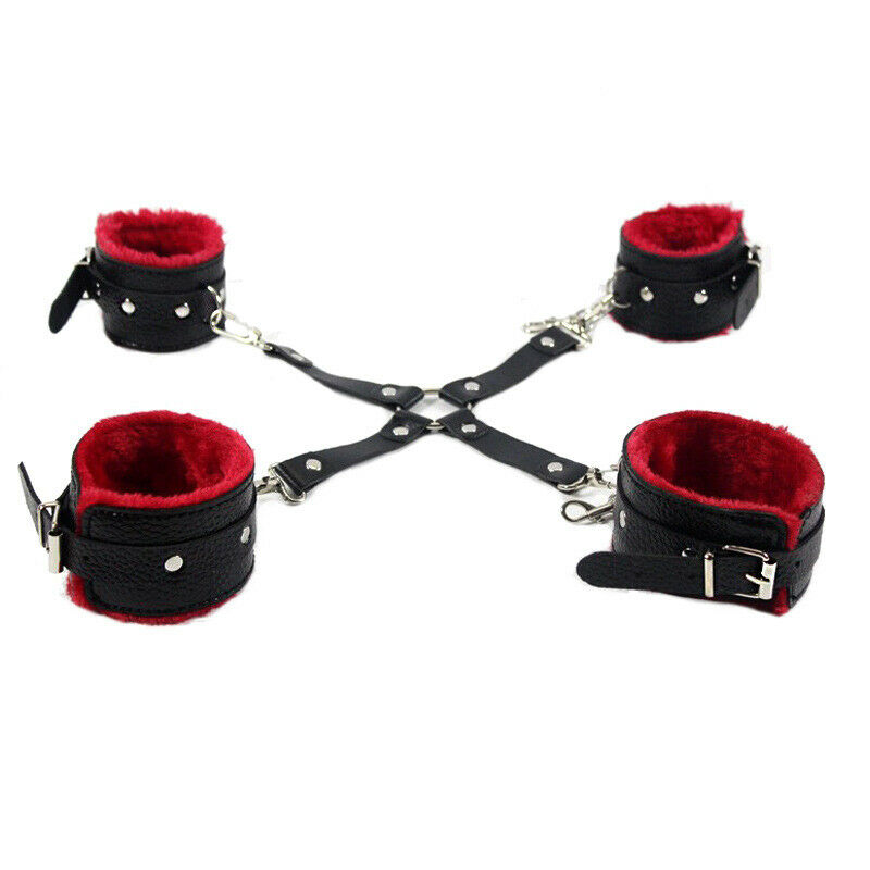 14 Pcs Bdsm Bondage Kit Beginners Pack Cuffs Collar Gag Restraint