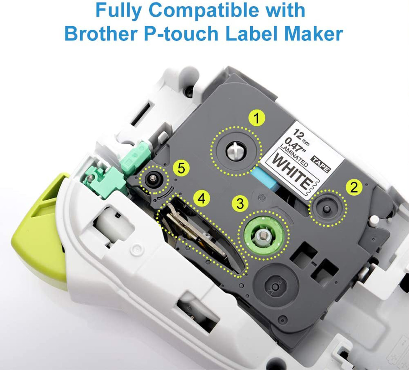 3x Schriftband für Brother PTouch TZe