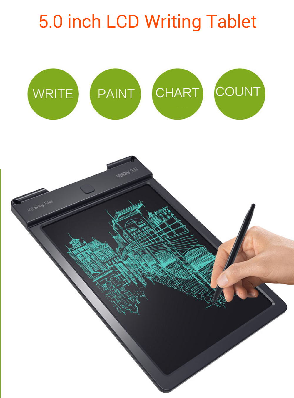 LCD Pad eWriter Learn to Write Writing Board Kids Drawing Tablet Stylus Pen UK