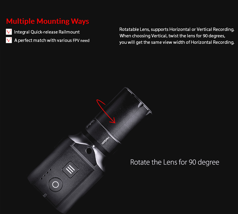 Runcam FPV Camera HD 1080p caméscope enregistreur WiFi 35mm 4MP APP pour RC IOS