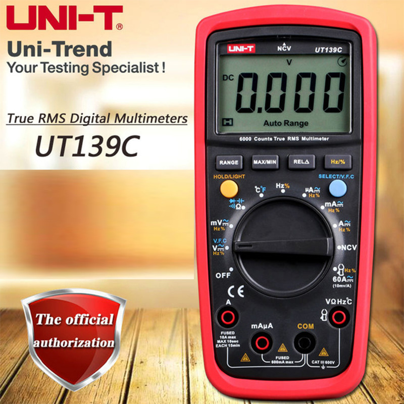 UNI-T UT139C Portable Digital Multimeter True RMS 6000 Count ...