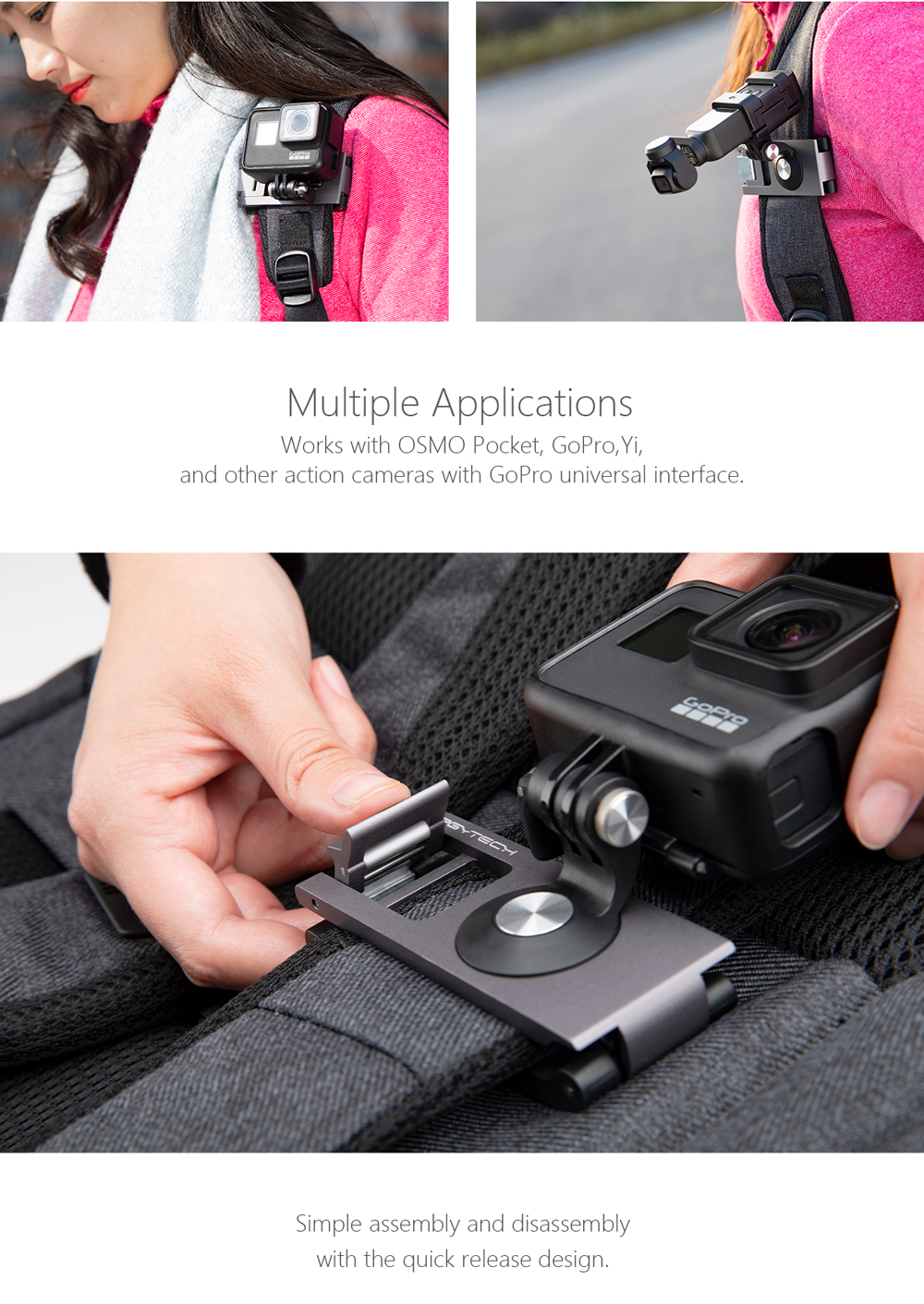 PGYTECH Strap Holder Bracket For DJI OSMO Pocket Camera Action Yi Mobile Drone
