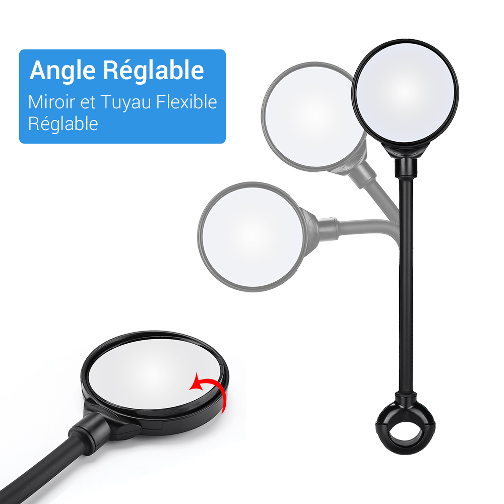Petite Taille V/élo R/étroviseurs Grand Angle Convex R/étroviseur arri/ère /à v/élo Cycle Rearview Mirror 1pc