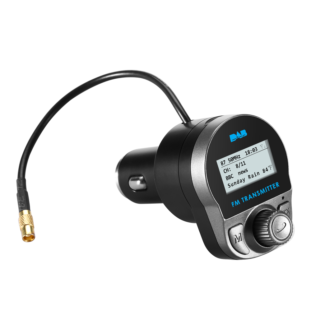 12V24V Car DAB Radio Receiver FM Transmitter BT USB Charger Wireless