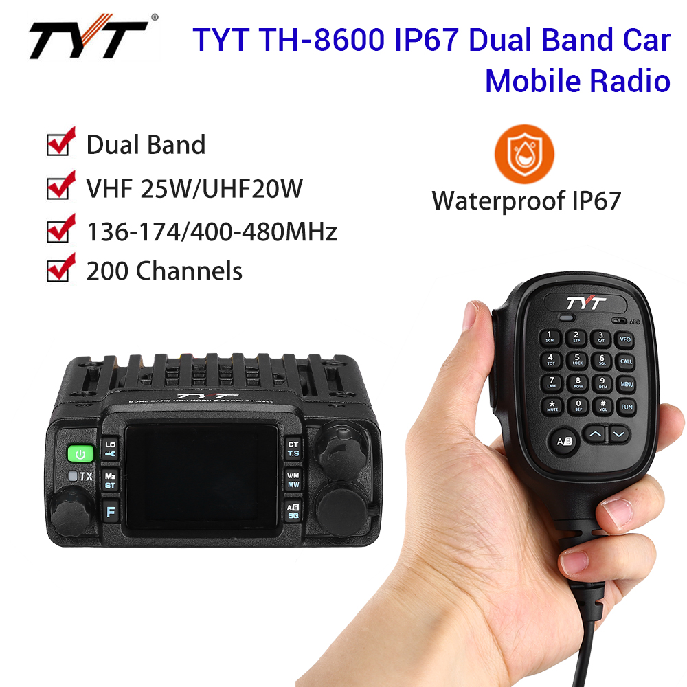 Купить Ham radio transceivers TH8600 TYT th/8600 25W Waterproof VHF/UHF Vehicle Mobile Radio