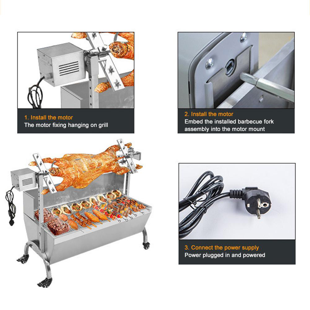 20 Watt 120 KG 110//220 V BBQ Motor Huhn Lamm Schwein Spieß Rotisserie Im Freien