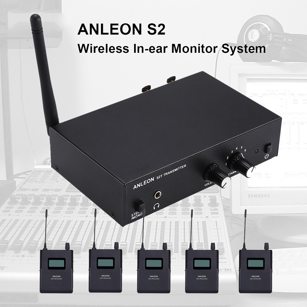 ANLEON S2 Wireless Stereo In-ear Monitor Systerm Clear Sound UHF 1 TX 5