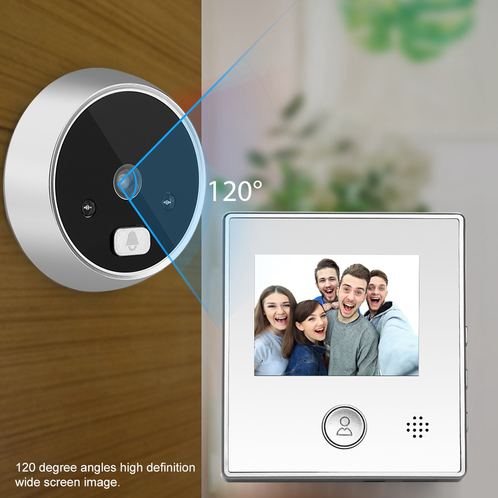 2.8 inches Visual Doorbell Camera IR Night Vision Home Security Cam Peep Hole Camera Intercom Door Camera Peephole intercom with screen