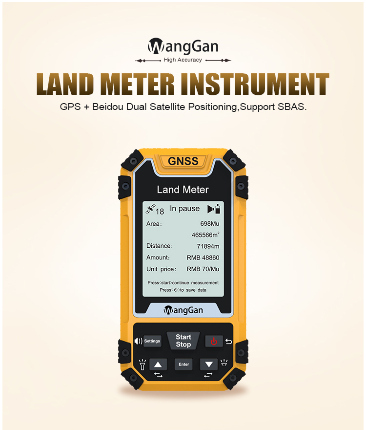 WangGan Portable GPS Land Measuring Meter Area Measurement Land
