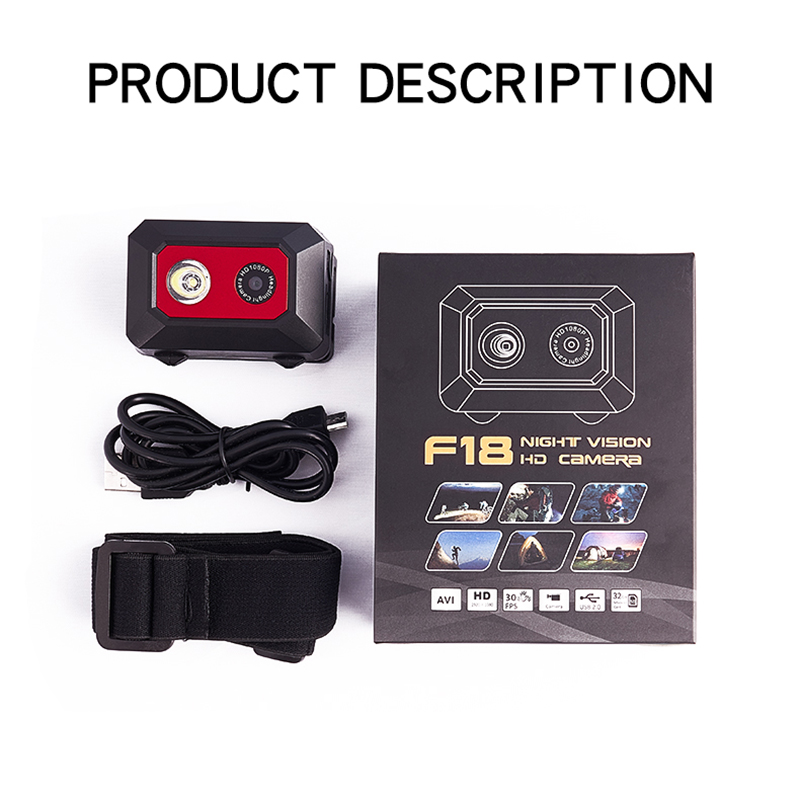 Tanie Kamera noktowizyjna F18 1080P HD zewnętrzna kamera sportowa SOS montowana sklep