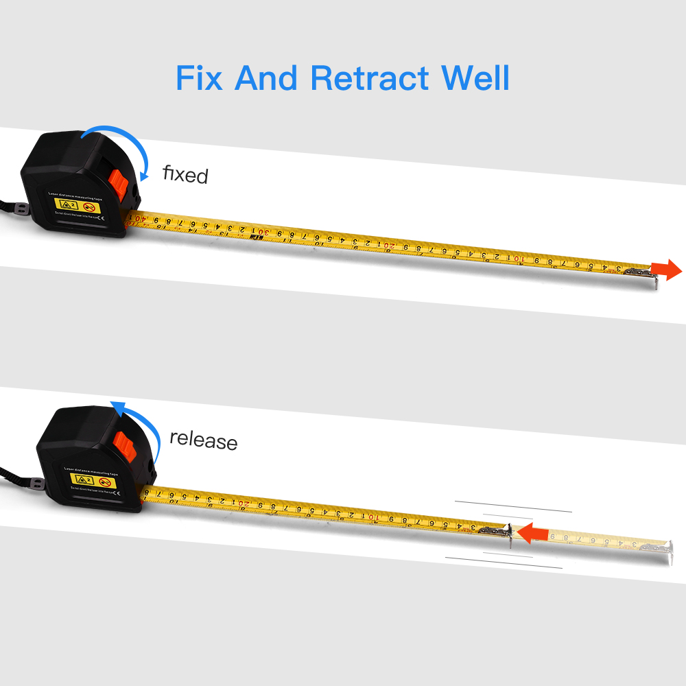 2in1 5M 40M Laser Tape Measure Meter Range Finder Distance Measuring