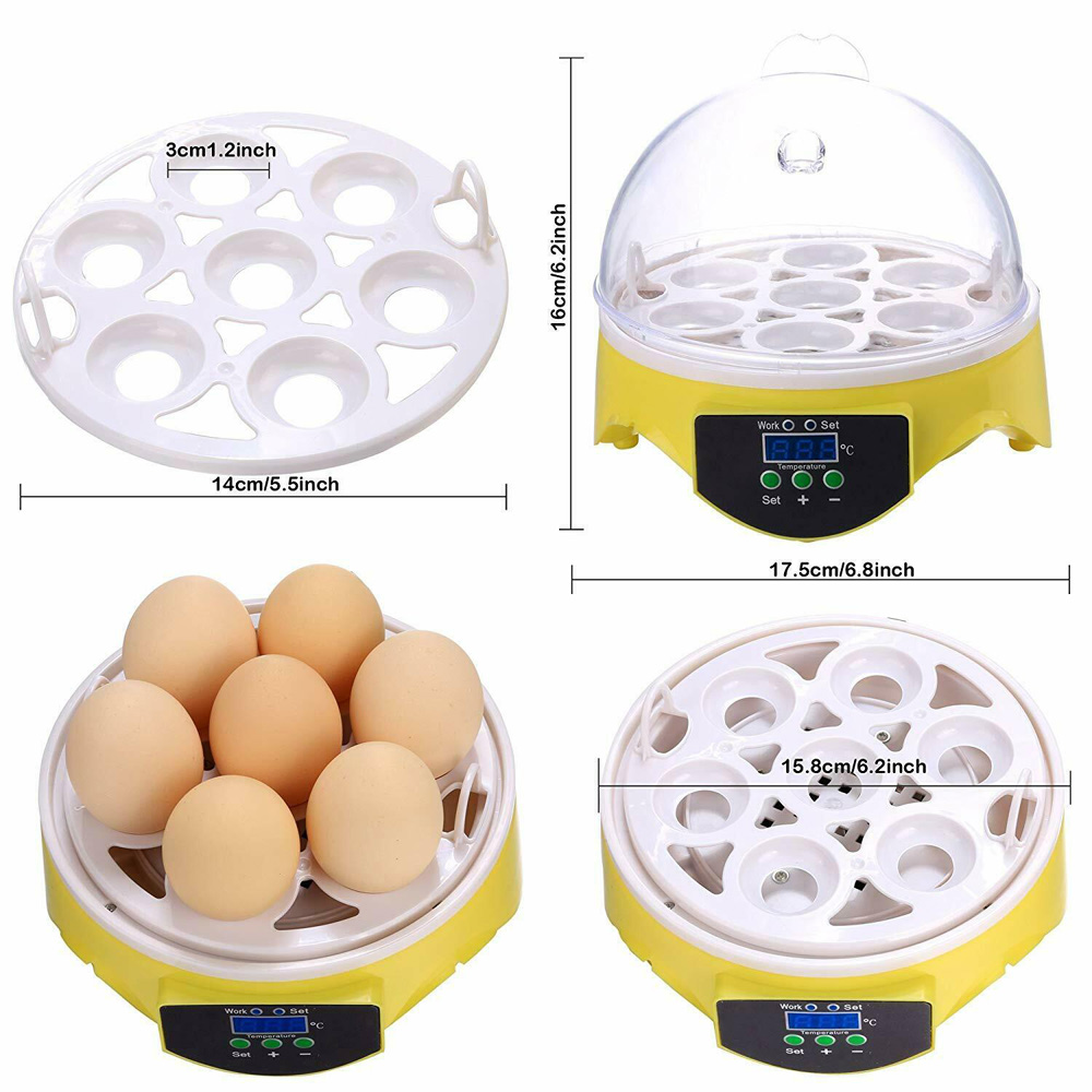 Automatic 7 Eggs Incubator Chicken Smart Hatcher Bird ...