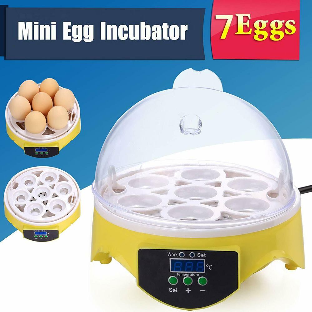 7 Eggs Incubator Digital Chicken Temperature Control Duck ...