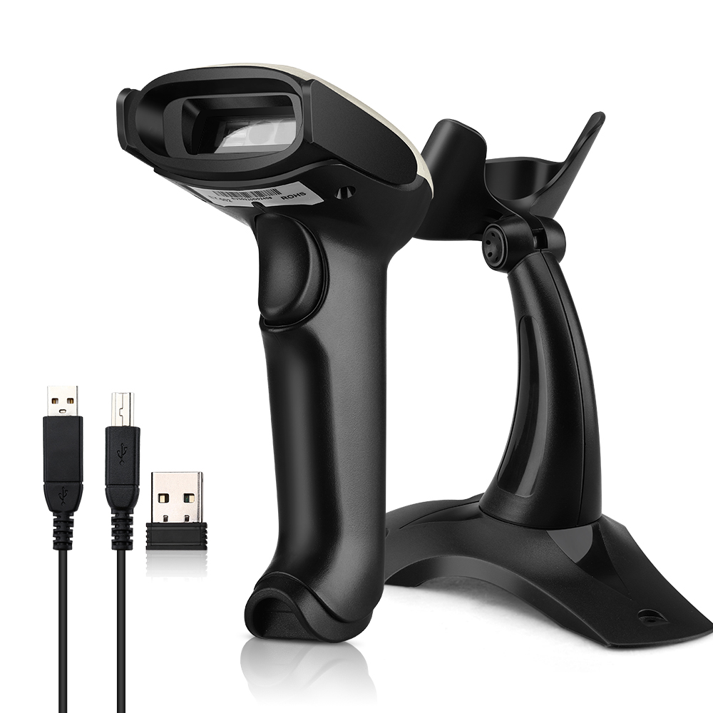 3-in-1 Rechargeable 1D and 2D QR Code Wireless 2D Bluetooth Barcode Scanner 