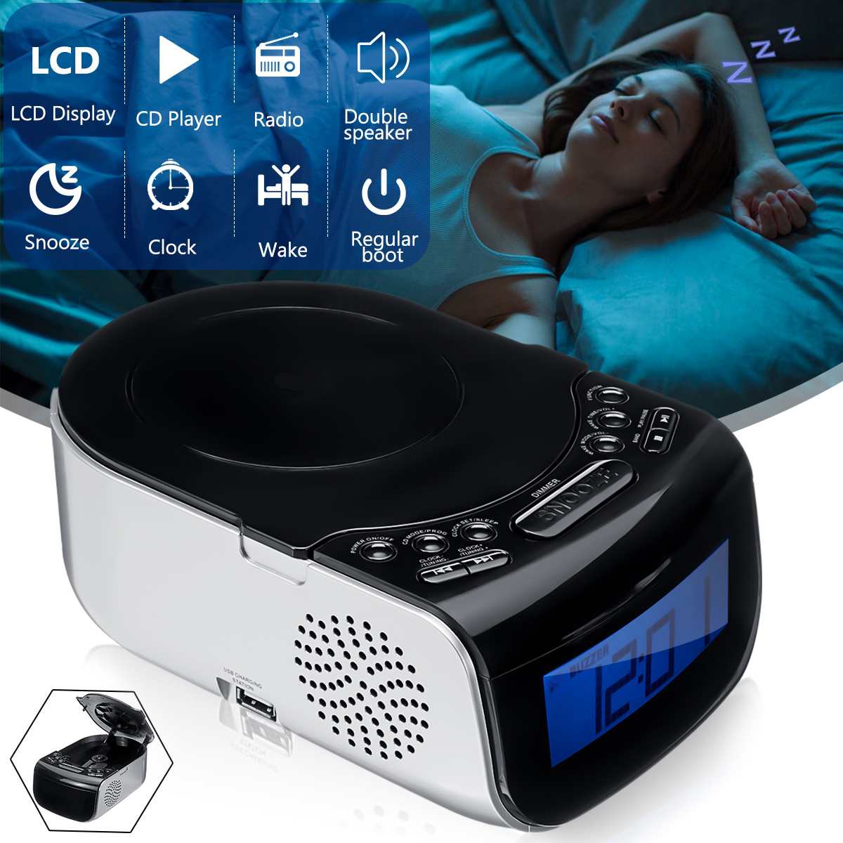 best buy alarm clock radio cd player