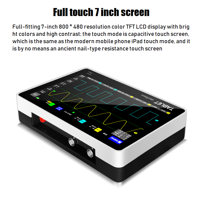 1013d 7in 2ch digital Tablet Oscilloscope 100mhz cumplir 1gs sampling rate Kit 