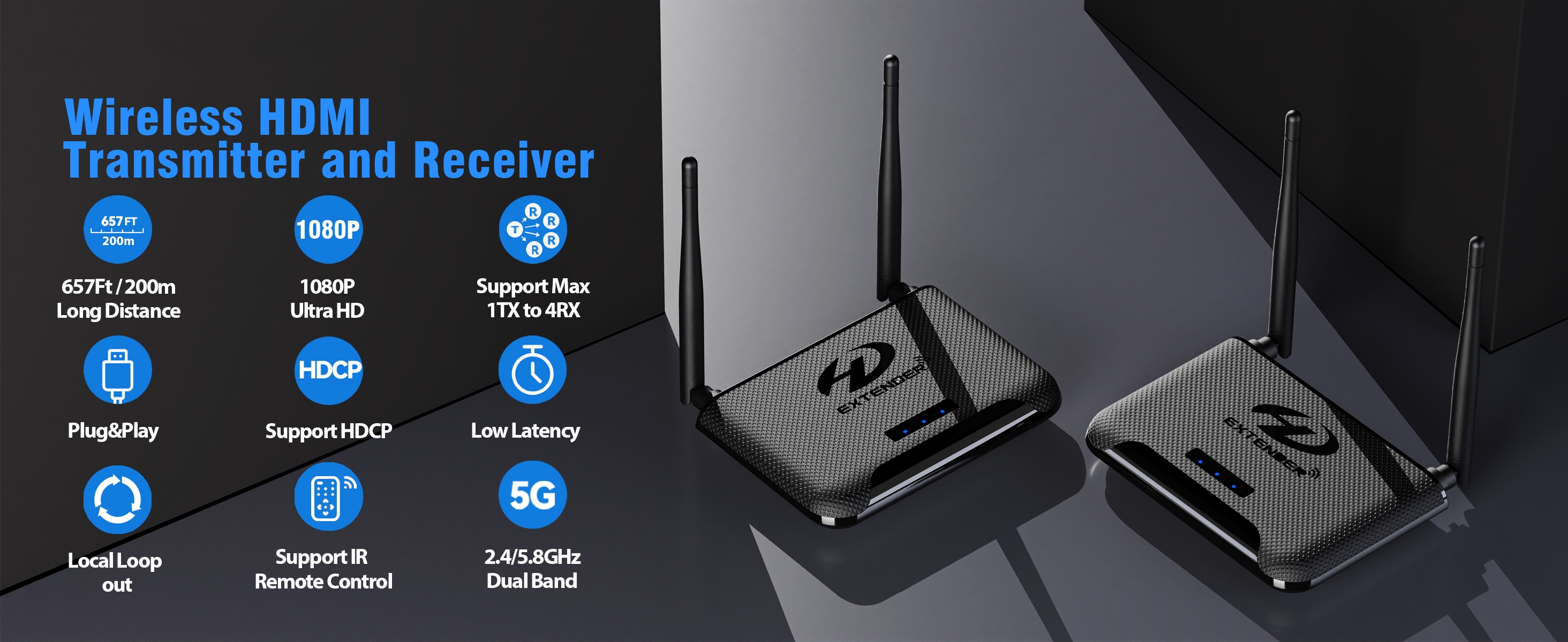 wireless hdmi transmitter and receiver