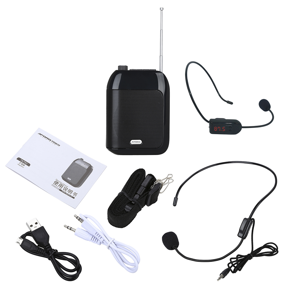 APORO T9 Amplifier UHF Wireless Voice Loudspeaker 15w Recording Radio for School for sale online 