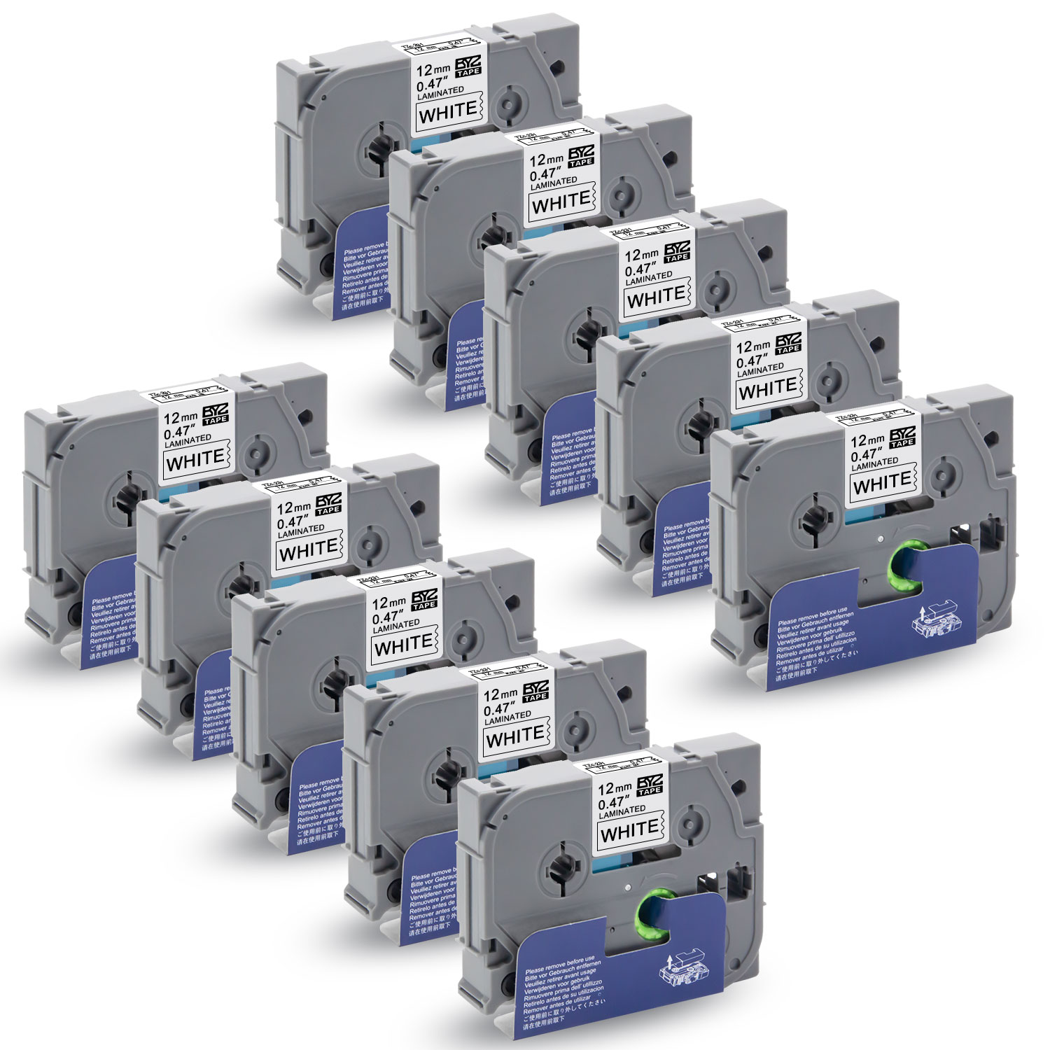 Schriftband Tape 12mm W-S für BROTHER P-Touch P700