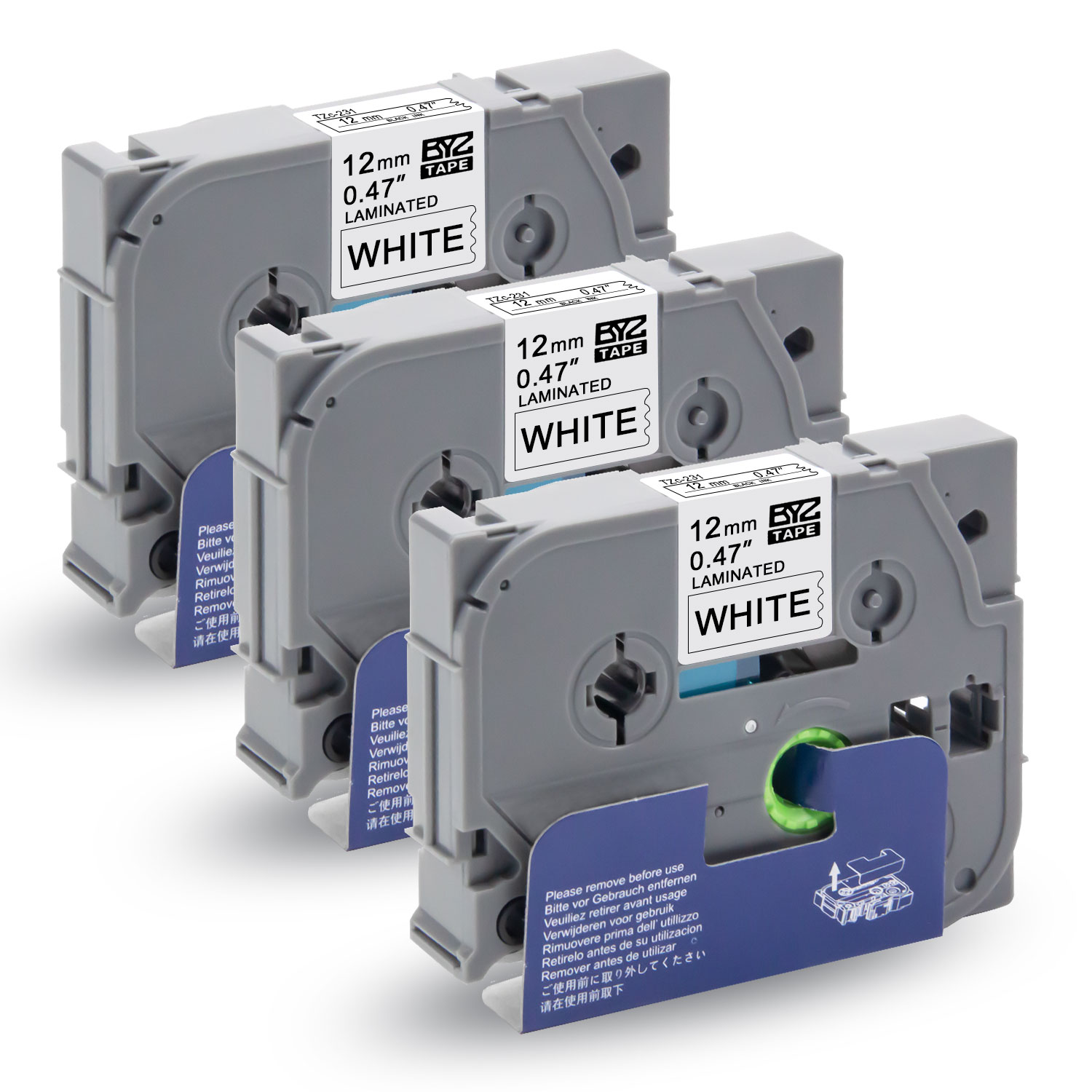 3X-10X Schriftband für Brother P-Touch TZ 231 731 PT H105 D200 1000 1010 1090