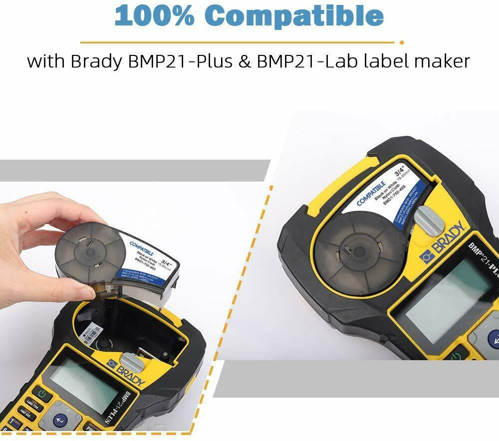 1pcs M21750595WT/BK Label Tape for Brady BMP21Plus Labels Printer