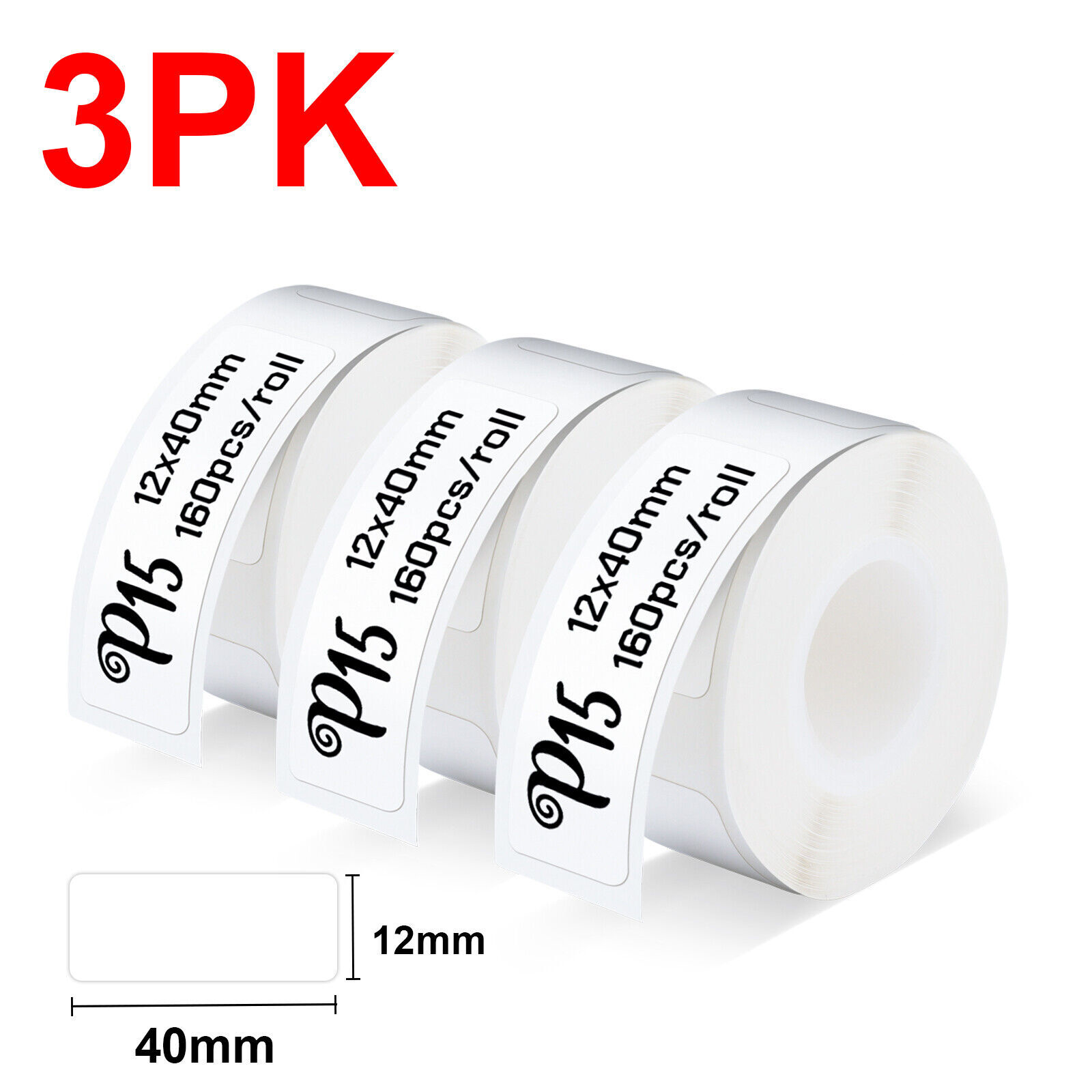 3 Rolls/Box Self-Adhesive Thermal Paper Sticker for Pocket Printer D30 Q30 P15